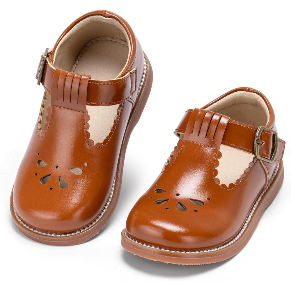 imageKolan Todder Little Girls Oxford Shoes Mary Jane TStrap School Uniform Party Dress Flat ShoesKe10brown