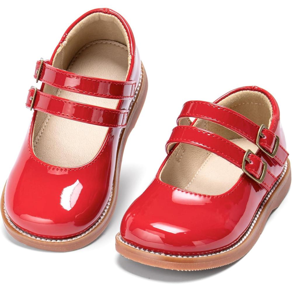 imageKolan Todder Little Girls Oxford Shoes Mary Jane TStrap School Uniform Party Dress Flat ShoesKe11red