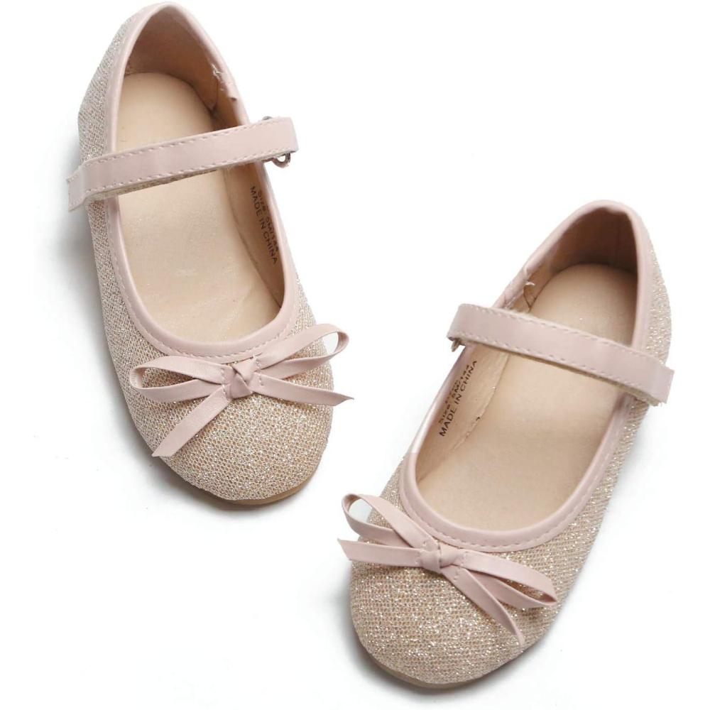 imageKolan Toddler Little Girls Mary Jane Ballet Flat Dress ShoesK708pink