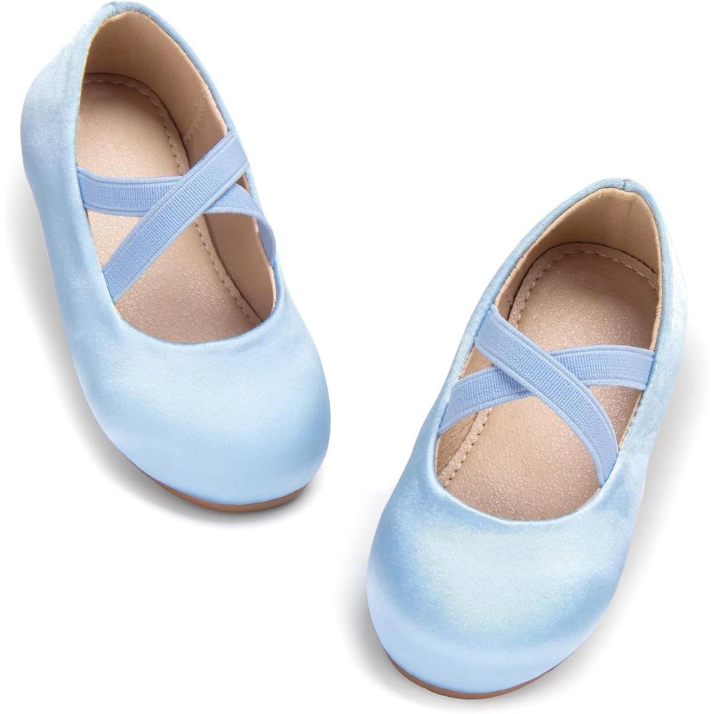 imageKolan Toddler Little Girls Mary Jane Ballet Flat Dress ShoesKf09blue