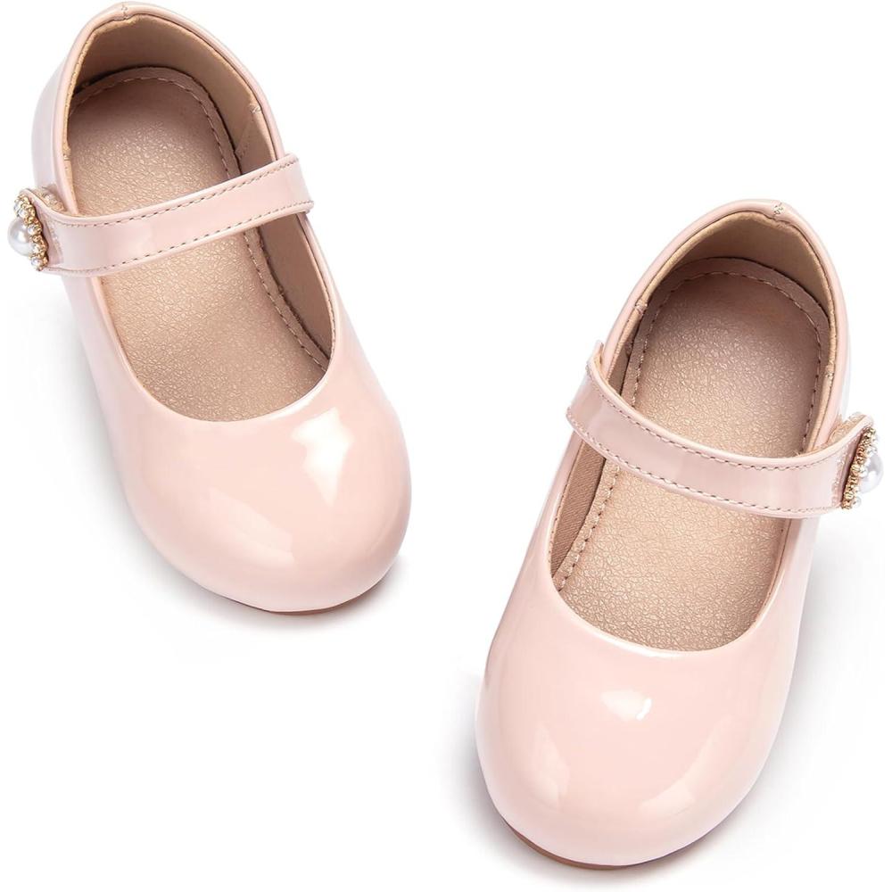 imageKolan Toddler Little Girls Mary Jane Ballet Flat Dress ShoesKf11pink