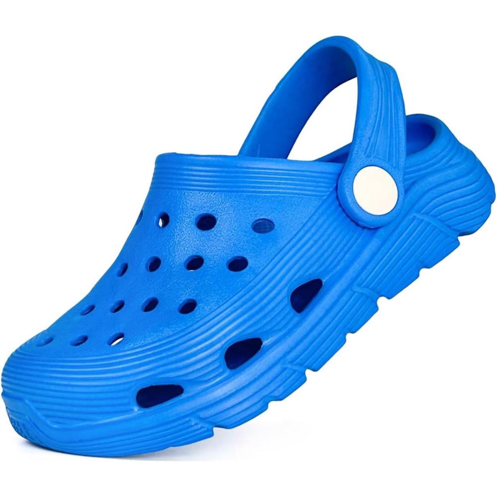 imageToddler Kids Garden Clog Slip On Slide Sandals Beach Water ShoesKlein Blue