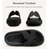 Cubufly Cloud Diapositives pour les enfants »Business Girls Shower Slippers Glissez sur Sandales »Non-dérapez Open Toe Oreiller Pantoufles Sandals »Séchage rapide Summer Beach Pool Shoes(Dark)