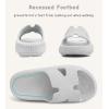 Cubufly Cloud Slides for Kids »Boys Girls Shower Slippers Glissez sur Sandales « Non-Slip Open Toe Oreiller Pantoufles Sandals »Séchage rapide Chaussures de piscine de plage d&rsquo;été (Grey)
