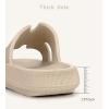 Cubufly Cloud Slides for Kids »Boys Girls Shower Slippers Glissez sur les sandales « Non-Slip Open Toe Oreiller Pantoufles Sandales »Séchage rapide Chaussures de piscine de plage d&rsquo;été (Khaki)