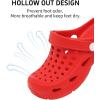 Cubufly Kid Garden Clogs Slip sur l&rsquo;eau Chaussures pour enfants Sandales pour intérieur extérieur(Petit enfant / Petit enfant/Big Kids)(Rouge)