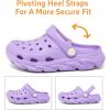 Cubufly Enfants Garçons Filles Clog Jardin Chaussures Glisser sur Sandales Plage Water Shoes pour tout-petit / petit enfant / grand garçon / enfants (Purple)