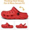 Cubufly Enfants Garçons Filles Clog Jardin Chaussures Glisser sur Sandales Plage Eau Chaussures pour tout-petit / petit enfant / grand enfant/enfants(Rouge)