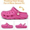 Cubufly Enfants Garçons Filles Clog Jardin Chaussures Glisser sur Sandales Plage Water Shoes pour tout-petit / petit enfant / grand garçon / enfants (Rose Red)