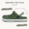 Cubufly Enfants Jardin Chaussures Garçons Filles Glitter Bande Bande Clogs Toddler Slip sur l&rsquo;eau Sandales Enfants Plage Pantoufle de piscine(Army Green)