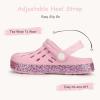 Cubufly Enfants Jardin Chaussures Garçons Filles Glitter Bande Bande Clogs Toddler Slip sur l&rsquo;eau Sandales Enfants Plage Pantoufle de piscine(Pink)
