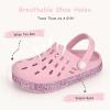 Cubufly Enfants Jardin Chaussures Garçons Filles Glitter Bande Bande Clogs Toddler Slip sur l&rsquo;eau Sandales Enfants Plage Pantoufle de piscine(Pink)