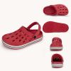 Cubufly Enfants Jardin Chaussures Garçons Filles Glitter Bande Bande Clogs Toddler Slip sur l&rsquo;eau Sandales Enfants Plage Pantoufle de piscine(Rouge)
