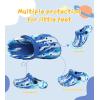 Cubufly Enfants Clogs Chaussures de jardin pour Garçons Filles Marbré Tie Dye Chaussures d&rsquo;eau Glisser sur les sandales (bleu/blanc)