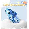 Cubufly Enfants Clogs Chaussures de jardin pour Garçons Filles Marbré Tie Dye Chaussures d&rsquo;eau Glisser sur les sandales (bleu/blanc)