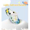 Cubufly Enfants Clogs Chaussures de jardin pour Garçons Filles Marbré Tie Dye Chaussures d&rsquo;eau Glisser sur les sandales(Blue/Yellow)