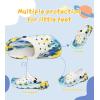 Cubufly Enfants Clogs Chaussures de jardin pour Garçons Filles Marbré Tie Dye Chaussures d&rsquo;eau Glisser sur les sandales(Blue/Yellow)