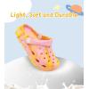 Cubufly Enfants Clogs Chaussures de jardin pour Garçons Filles Marbré Tie Dye Chaussures d&rsquo;eau Glisser sur les sandales (Pink/Yellow)