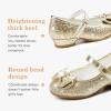 Chaussures de princesse pour filles, escarpins Mary Jane dorés pour mariages et demoiselles d&rsquo;honneur (taille enfant)
