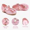 Chaussures de mariée Mary Jane pour filles, robe pour les demoiselles d&rsquo;honneur, talons brillants, chaussures princesses pour enfants et tout-petits (Pinkbrilliant)