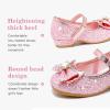 Chaussures de mariée Mary Jane pour filles, robe pour les demoiselles d&rsquo;honneur, talons brillants, chaussures princesses pour enfants et tout-petits (Pinkbrilliant)