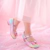 Chaussures de princesse pour filles, Mary Janes pour mariages et demoiselles d&rsquo;honneur, talons scintillants pour enfants et tout-petits (Rainbow)