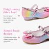 Chaussures de princesse pour filles, Mary Janes pour mariages et demoiselles d&rsquo;honneur, talons scintillants pour enfants et tout-petits (Rainbow)