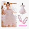 Chaussures de princesse pour filles, Mary Janes pour mariages et demoiselles d&rsquo;honneur, talons scintillants pour enfants et tout-petits (Rainbow)