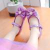 Chaussures de princesse pour filles, Mary Jane, chaussures de mariée, chaussures d&rsquo;accompagnatrices, talons pailletés, pour enfants et bébés (Rapunzel violet)