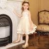 Furdeour Filles Robe Chaussures Mary Jane Mariage Fleur Demoiselles d&rsquo;honneur Talons Glitter Princesse Chaussures pour Enfants Tout-petit (Séquins Or)