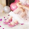Furdeour Filles Robe Chaussures Mary Jane Mariage Fleur Demoiselles d&rsquo;honneur Talons Glitter Princesse Chaussures pour Enfants Tout-petit (Pink Sequins)