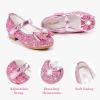 Furdeour Filles Robe Chaussures Mary Jane Mariage Fleur Demoiselles d&rsquo;honneur Talons Glitter Princesse Chaussures pour Enfants Tout-petit (Pink Sequins)