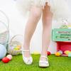 Furdeour Girls Dress Shoes Mary Jane Wedding Flower Bridesmaids Heels Glitter Princess Shoes for Kids Toddler(White)
