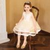 Furdeour Sparkly Girls Robe Chaussures Princesse Chaussures Haut Talons Peep Toe Bas Talon Glitter Petit-fils Big Kid Wedding Party (Goldsequins)