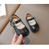 Filles Appartements Robe de Tout-petit Chaussures Petite fille Mary Jane École Uniforme Chaussures Soft-Soled Baby Leather Princess Plats pour petits/gros enfants(Flat Black)
