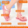 Filles Jelly Sandals Costume d&rsquo;été Robe Princesse Plat Respirant Imperméable Fisherman Gladiator Chaussures Pour Fille Fermé Toe Plage Plat-Sandales Pour Petit Enfant Gros Enfants (Diamond Gold)