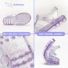 Filles Jelly Sandals Costume d&rsquo;été Robe Princesse Plat Respirant Imperméable Fisherman Gladiator Chaussures Pour Fille Fermé Toe Plage Plat-Sandales Pour Petit Enfant Gros Enfants (Glitter Purple)