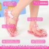 Filles Jelly Sandals Costume d&rsquo;été Robe Princesse Plat Respirant Imperméable Fisherman Gladiator Chaussures Pour Fille Fermé Toe Plage Plat-Sandales Pour Petit Enfant Gros Enfants (Pink Diamond)