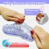 Filles Jelly Sandals Costume d&rsquo;été Robe Princesse Plat Respirant Imperméable Fisherman Gladiator Chaussures Pour Fille Fermé Toe Plage Plat-Sandales Pour Petit Enfant Gros Enfants (Glitter Purple)