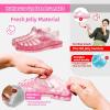 Filles Jelly Sandals Costume d&rsquo;été Robe Princesse Plat Respirant Imperméable Fisherman Gladiator Chaussures Pour Fille Fermé Toe Plage Plat-Sandales Pour Bébé Petit Enfant Big Kids(Glitter Rose)