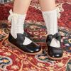 Kolan Todder Petites filles Oxford Chaussures Mary Jane T-Strap Uniforme d&rsquo;école Robe de soirée Chaussures plates (Ke01-noir)
