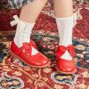 Kolan Todder Petites filles Oxford Chaussures Mary Jane T-Strap Uniforme d&rsquo;école Robe de soirée Chaussures plates (Ke01-red)