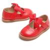 Kolan Todder Petites filles Oxford Chaussures Mary Jane T-Strap Uniforme d&rsquo;école Robe de soirée Chaussures plates (Ke01-red)