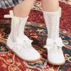 Kolan Todder Petites filles Oxford Chaussures Mary Jane T-Strap Uniforme d&rsquo;école Robe de fête Chaussures plates (Ke01-blanc)