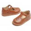 Kolan Todder Petites filles Oxford Chaussures Mary Jane T-Strap Uniforme d&rsquo;école Robe de soirée Chaussures plates (Ke02-brun)