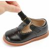 Kolan Todder Petites filles Oxford Chaussures Mary Jane T-Strap Uniforme d&rsquo;école Robe de soirée Chaussures plates (Ke03-noir)