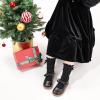 Kolan Todder Petites filles Oxford Chaussures Mary Jane T-Strap Uniforme d&rsquo;école Robe de soirée Chaussures plates (Ke05-noir)