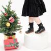 Kolan Todder Petites filles Oxford Chaussures Mary Jane T-Strap Uniforme d&rsquo;école Robe de soirée Chaussures plates (Ke05-noir)