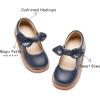 Kolan Todder Petites filles Oxford Chaussures Mary Jane T-Strap Uniforme d&rsquo;école Robe de fête Chaussures plates (Ke05-navy Blue)