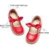 Kolan Todder Petites filles Oxford Chaussures Mary Jane T-Strap Uniforme d&rsquo;école Robe de soirée Chaussures plates (Ke05-red)